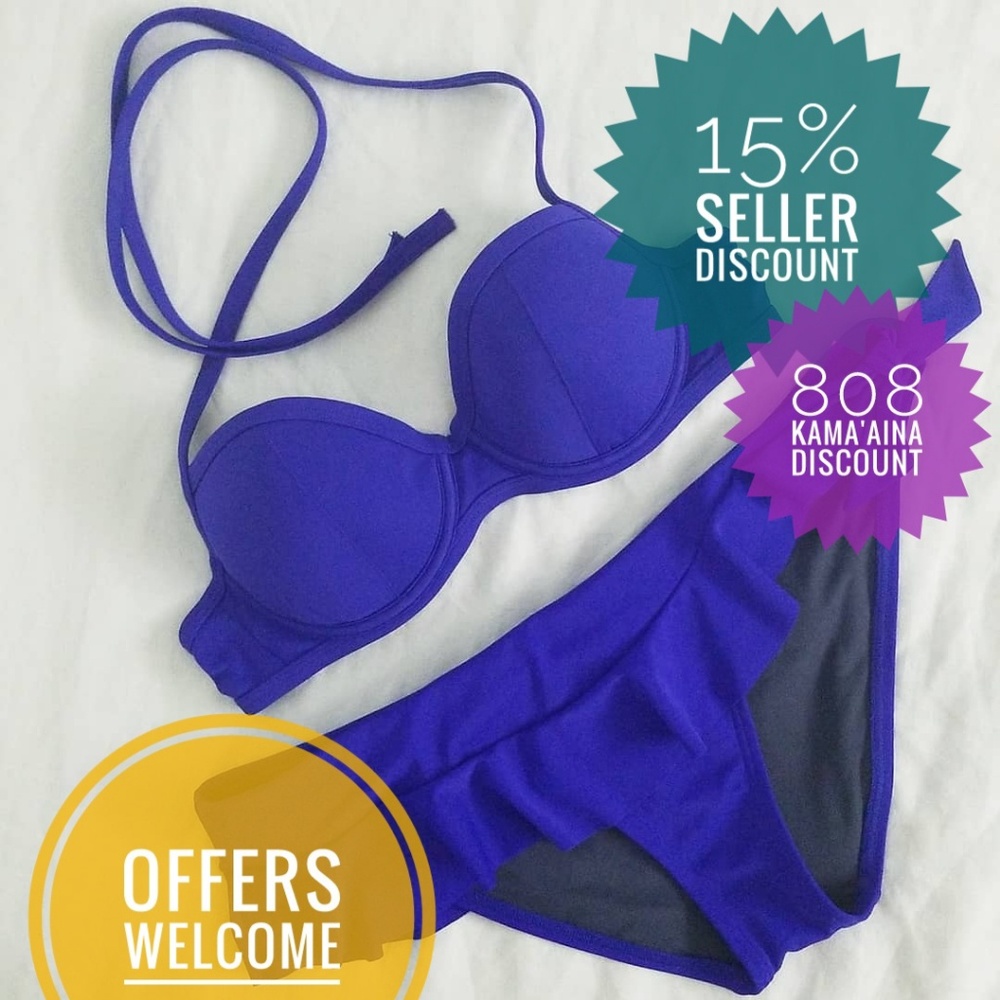 Victoria's Secret Push Up Bikini (M) in Royal Blue